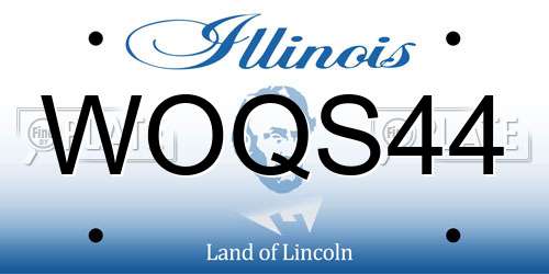 WOQS44 Illinois License Plate