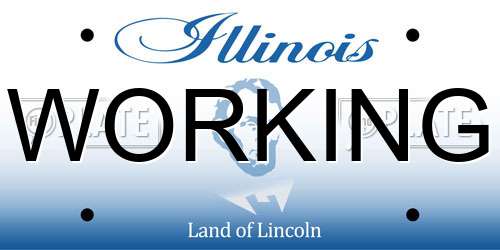 WORKING Illinois License Plate
