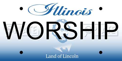 WORSHIP Illinois License Plate