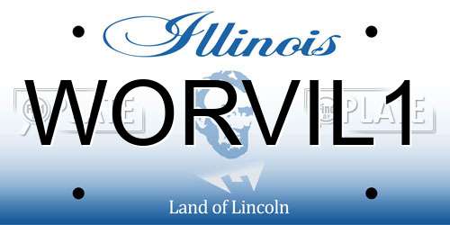 WORVIL1 Illinois License Plate