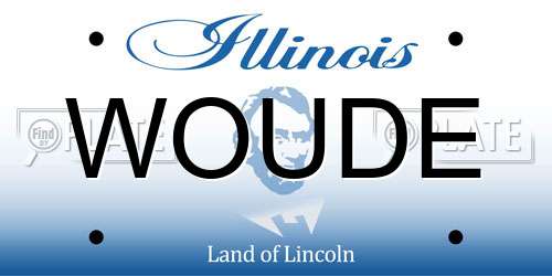 WOUDE Illinois License Plate