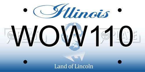 WOW110 Illinois License Plate