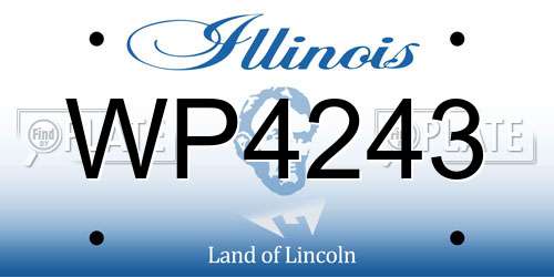 WP4243 Illinois License Plate