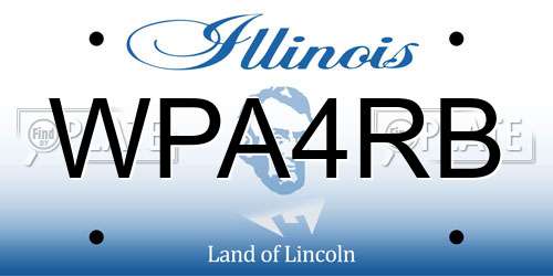 WPA4RB Illinois License Plate