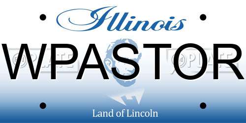 WPASTOR Illinois License Plate