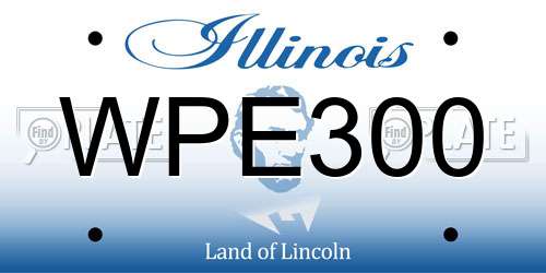 WPE300 Illinois License Plate