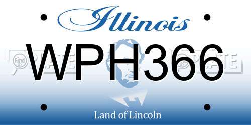 WPH366 Illinois License Plate