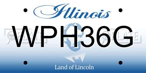 WPH36G Illinois License Plate