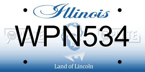 WPN534 Illinois License Plate