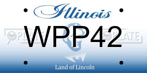 WPP42 Illinois License Plate