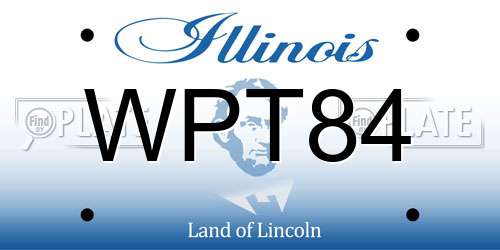 WPT84 Illinois License Plate