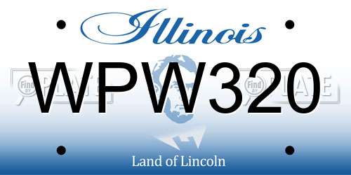 WPW320 Illinois License Plate