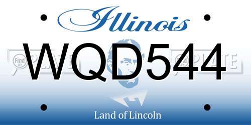 WQD544 Illinois License Plate
