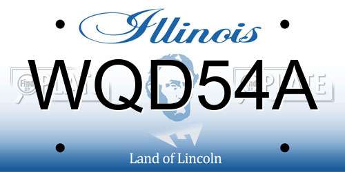 WQD54A Illinois License Plate