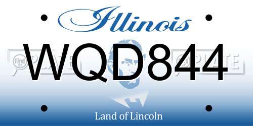 WQD844 Illinois License Plate