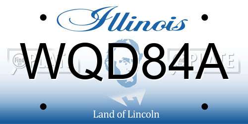 WQD84A Illinois License Plate