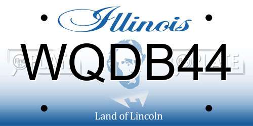 WQDB44 Illinois License Plate