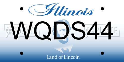 WQDS44 Illinois License Plate