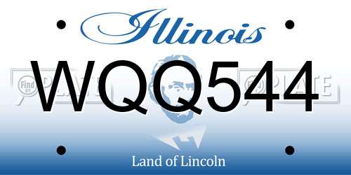 WQQ544 Illinois License Plate
