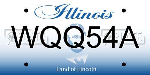 WQQ54A Illinois License Plate