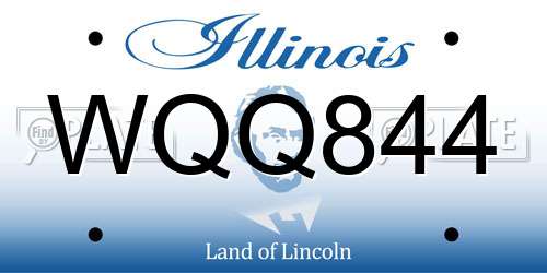 WQQ844 Illinois License Plate