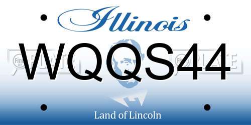 WQQS44 Illinois License Plate