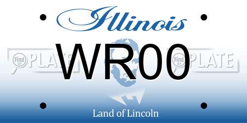 WR00 Illinois License Plate