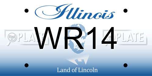 WR14 Illinois License Plate