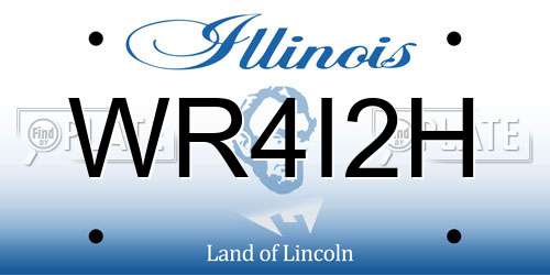 WR4I2H Illinois License Plate