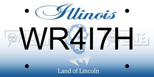WR4I7H Illinois License Plate