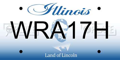 WRA17H Illinois License Plate