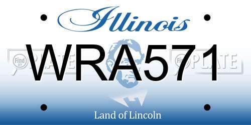 WRA571 Illinois License Plate
