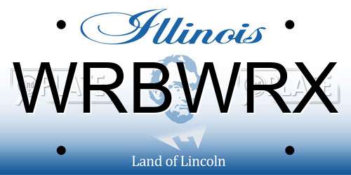 WRBWRX Illinois License Plate