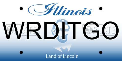 WRDITGO Illinois License Plate