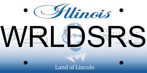 WRLDSRS Illinois License Plate
