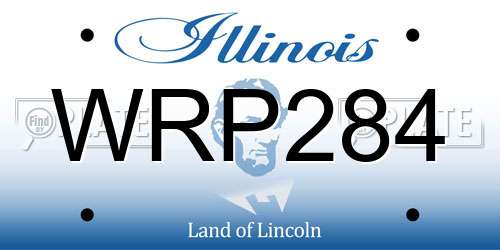 WRP284 Illinois License Plate