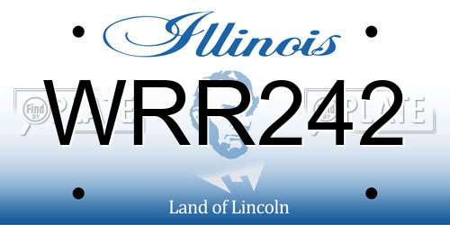 WRR242 Illinois License Plate