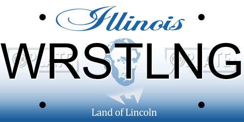 WRSTLNG Illinois License Plate