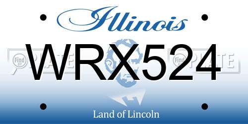 WRX524 Illinois License Plate