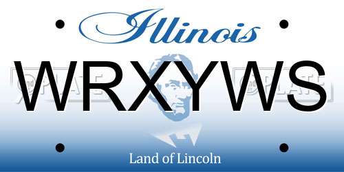 WRXYWS Illinois License Plate
