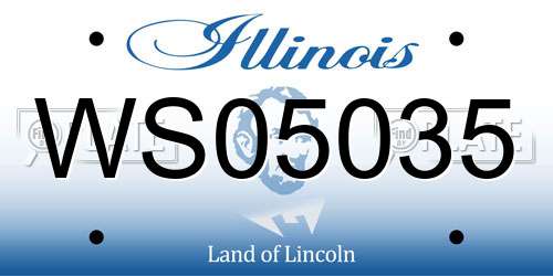 WS05035 Illinois License Plate