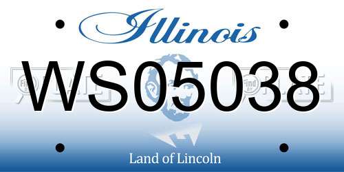 WS05038 Illinois License Plate