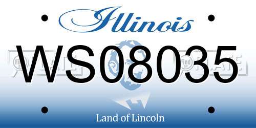 WS08035 Illinois License Plate