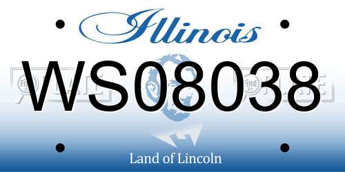 WS08038 Illinois License Plate