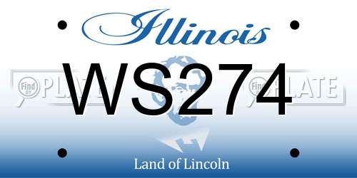 WS274 Illinois License Plate
