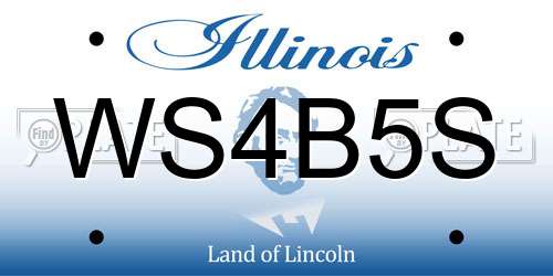 WS4B5S Illinois License Plate