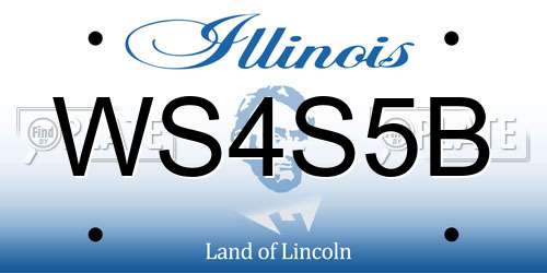WS4S5B Illinois License Plate