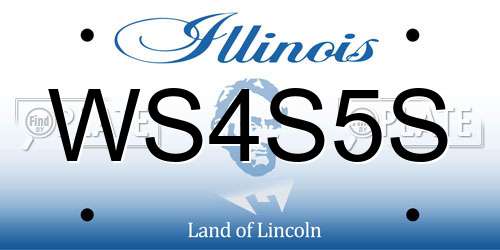 WS4S5S Illinois License Plate