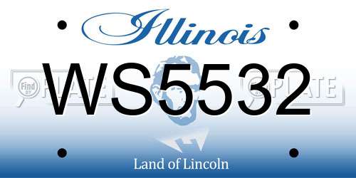 WS5532 Illinois License Plate