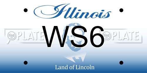 WS6 Illinois License Plate